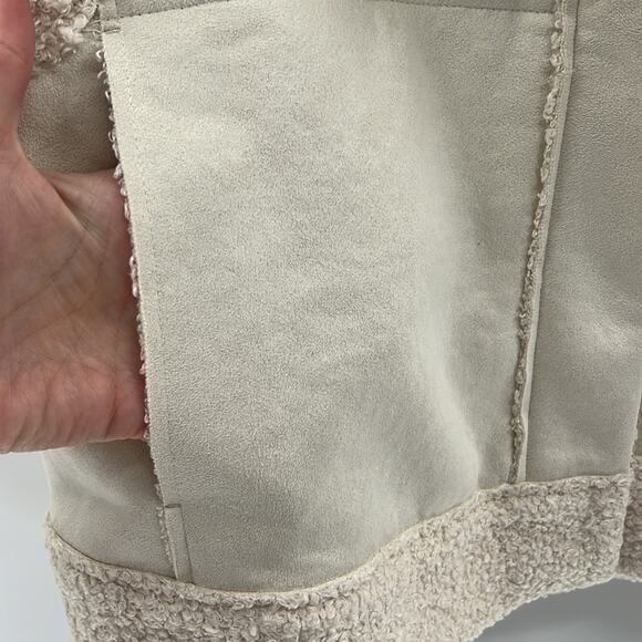 Marine Layer Women's Quebec Sherpa Vest - Natural - Medium - New with tags - Picture 4 of 6